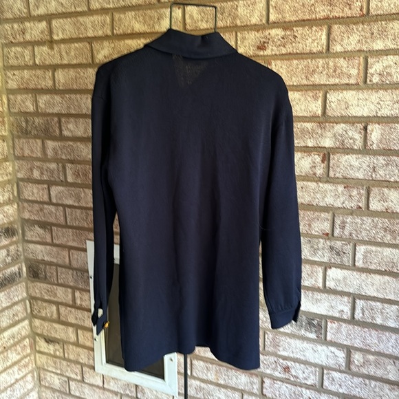 St. John Marie Gray Vintage Navy Santana Knit Jacket sz 4 To Die For Buttons - Picture 7 of 10